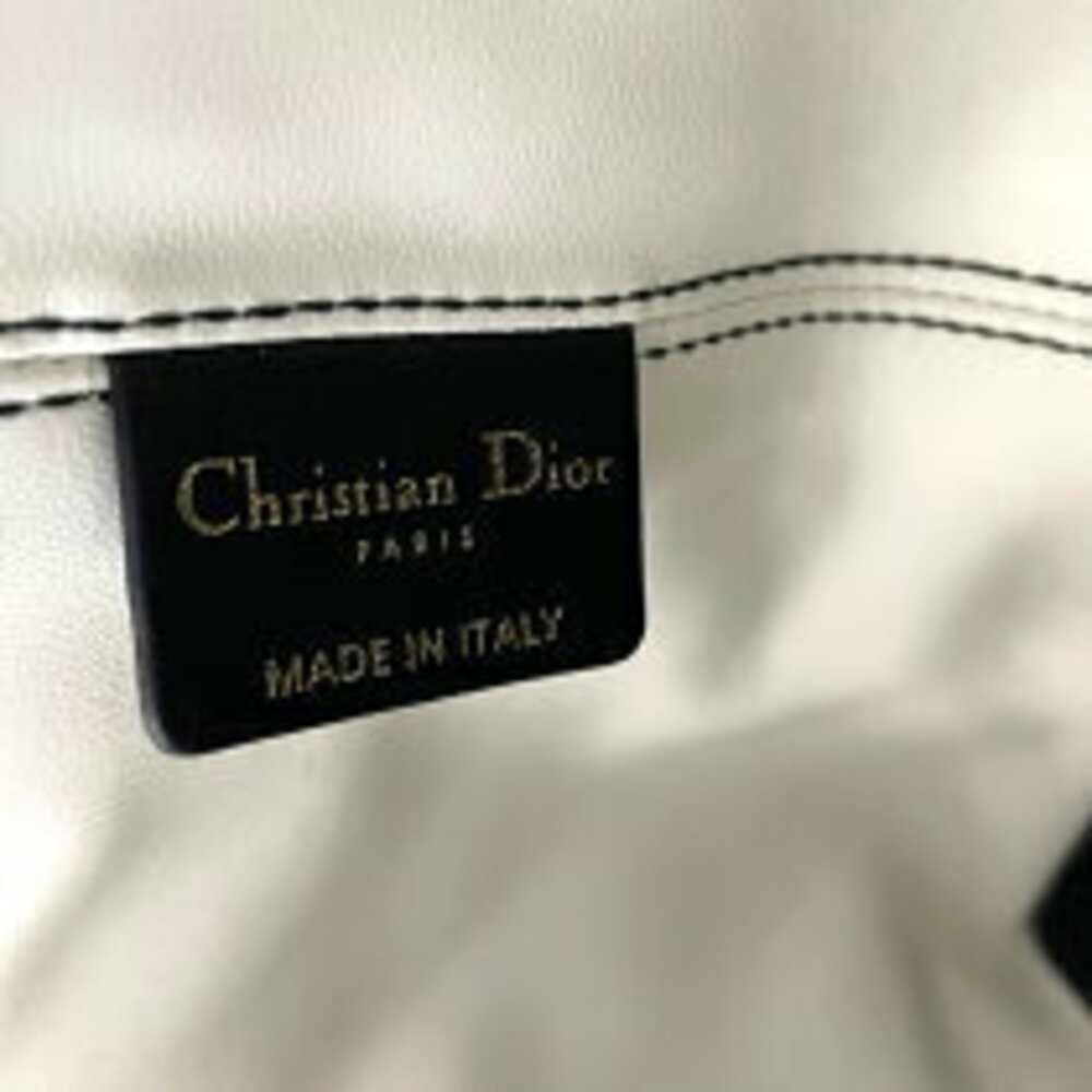Dior Black Toujours Christian White Handbag Calfskin - Picture 7 of 10